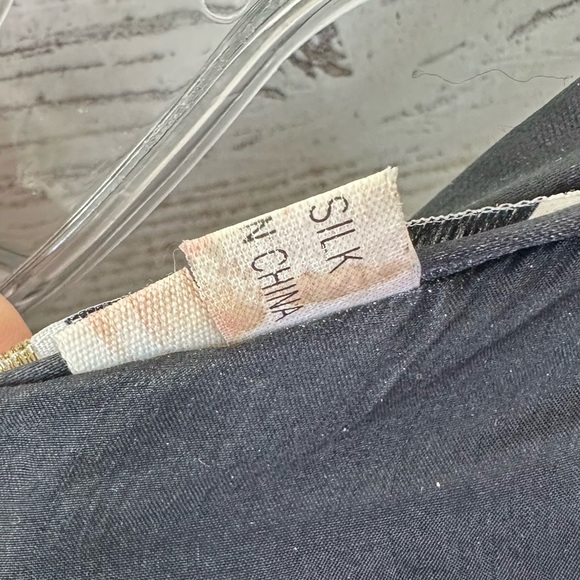 VINTAGE 100% Silk Embroidered Dragon Bird Kimono Robe Unisex - Picture 4 of 16